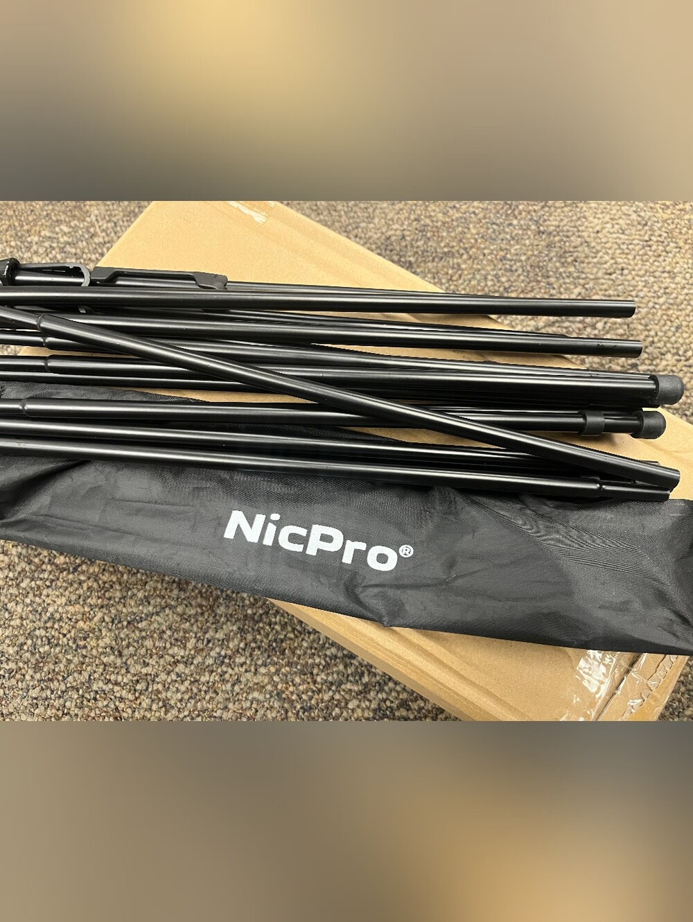 3 Black Portable Easels Tripod Stand with Carry Bag